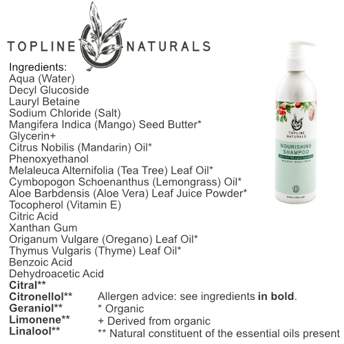 Nourishing Shampoo Ingredients List Horse Shampoo Sustainable Eco-friendly